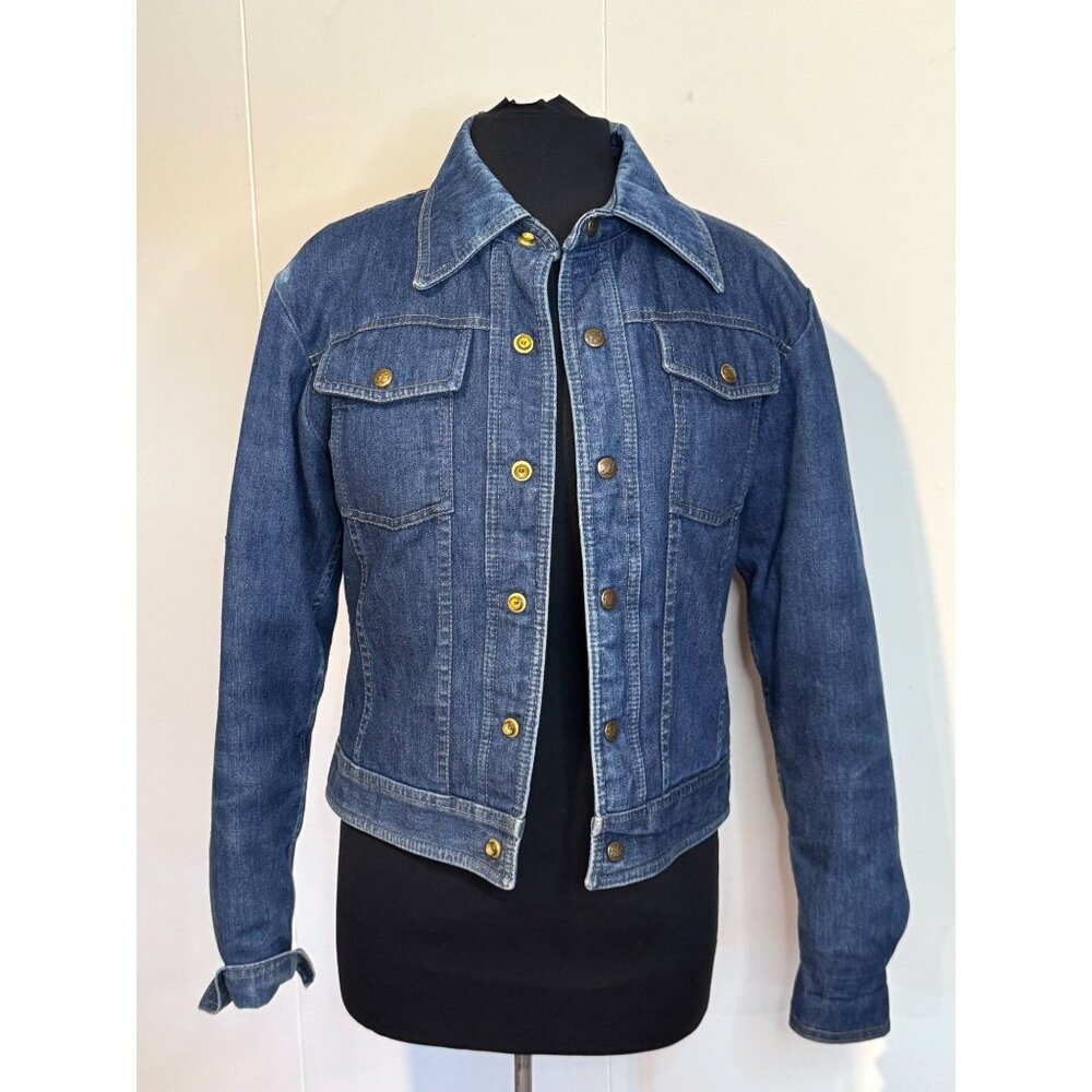 Eddie Bauer Expedition Quilted-Lined Denim‎ Jacket – Made in USA – See Measure